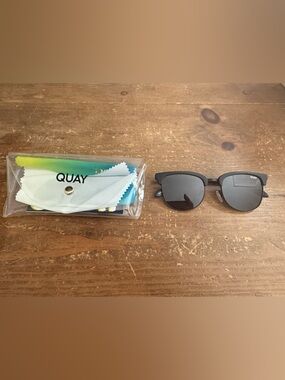 Quay Australia Matte Black Sunglasses with Dark Lenses